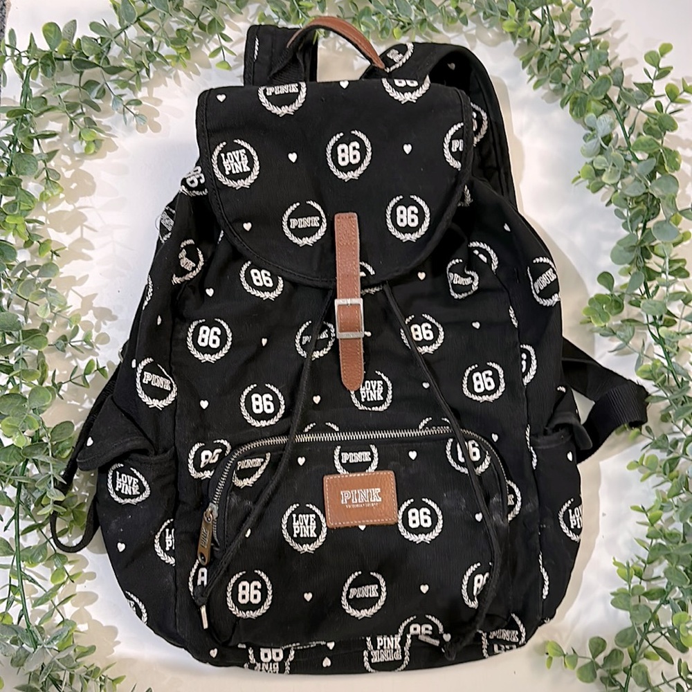 PINK Victoria Secret Black Backpack